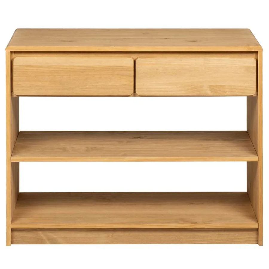 Table console SAUDA chêne 89,5x36,5x73 cm bois de pin massif - 4