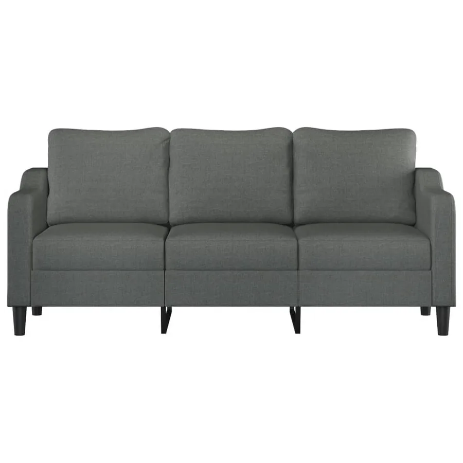 Canapé à 3 places Gris foncé 180 cm Tissu - 3