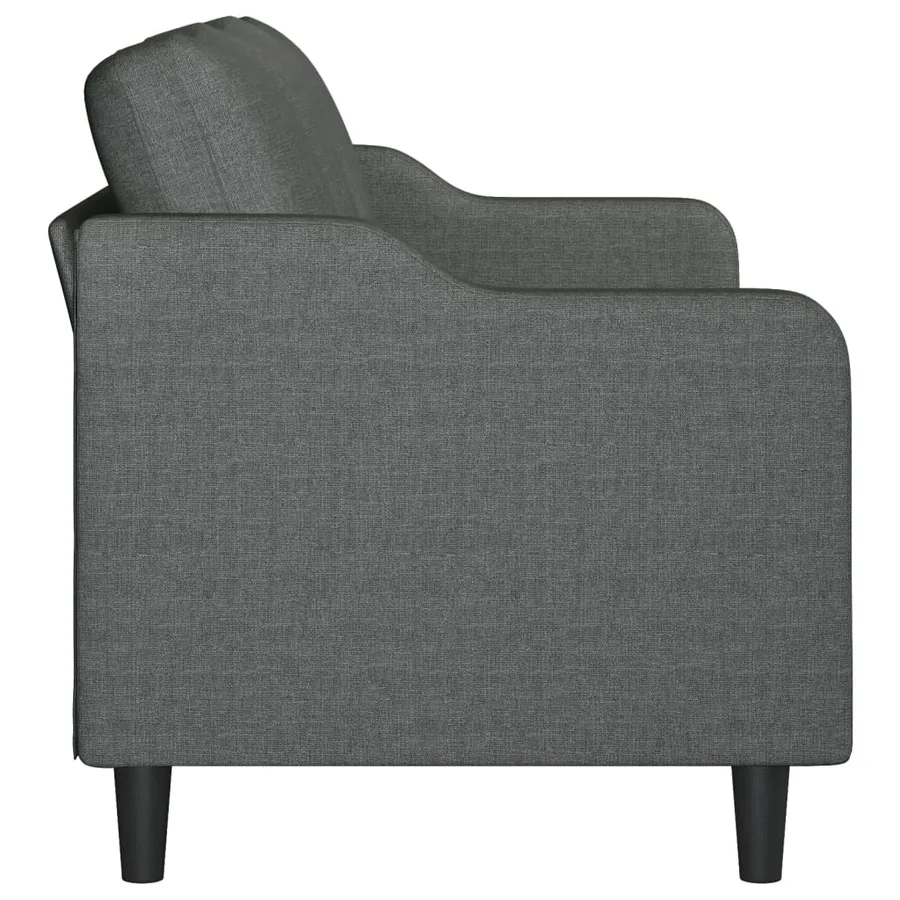 Canapé à 3 places Gris foncé 180 cm Tissu - 4