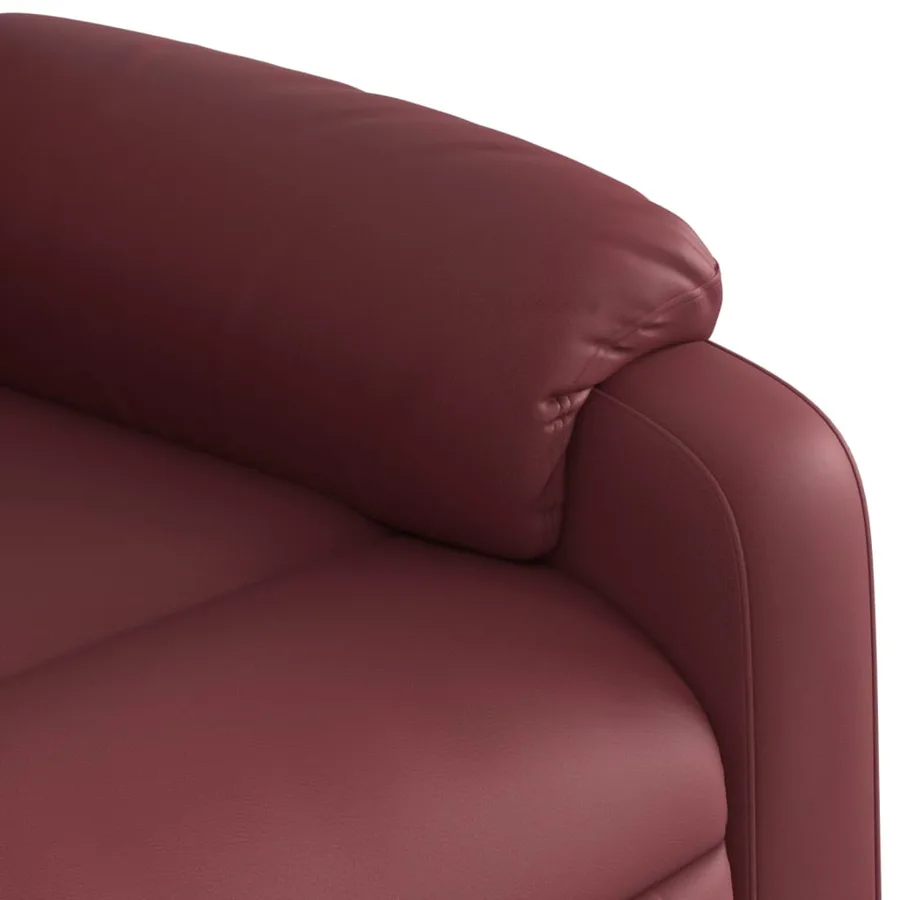 Fauteuil inclinable de massage électrique rouge bordeaux - 12