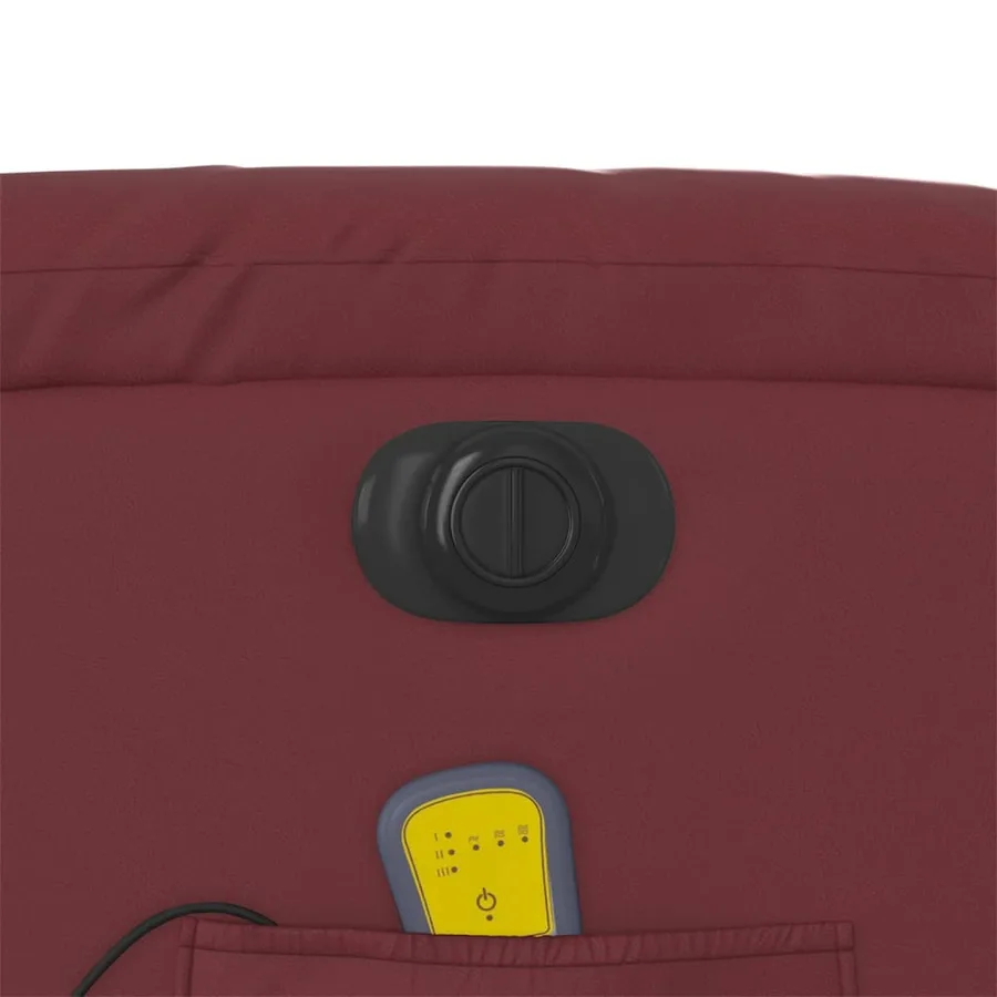 Fauteuil inclinable de massage électrique rouge bordeaux - 13