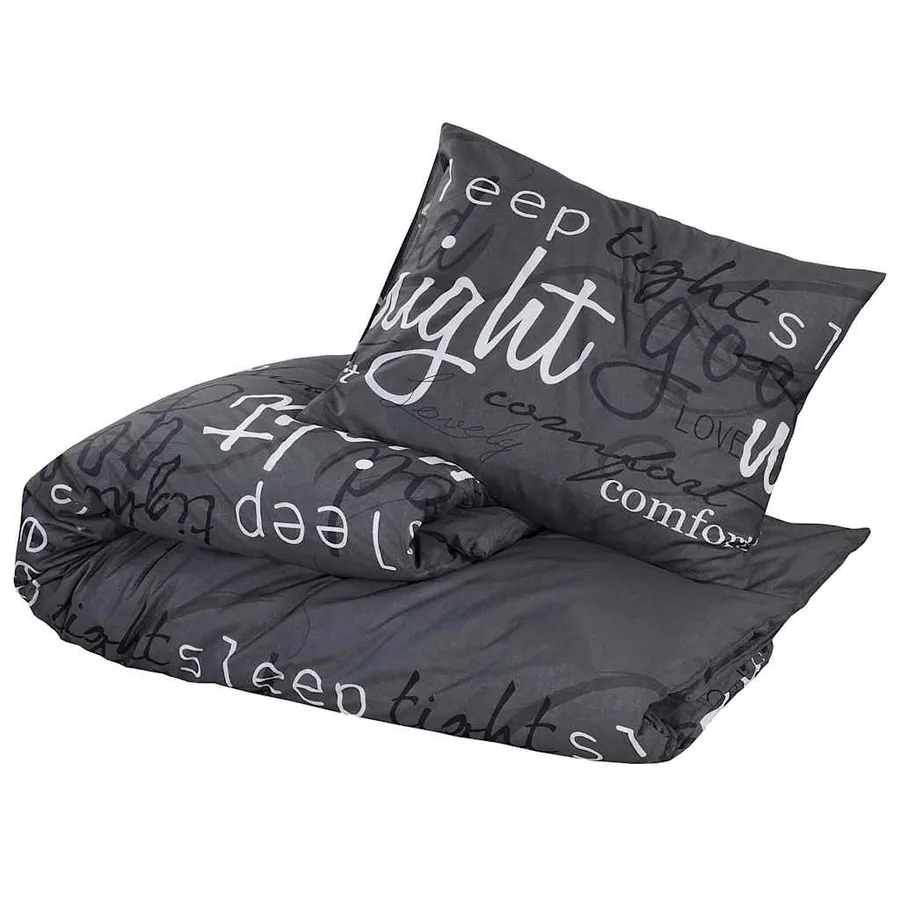 Ensemble de housse de couette Noir 200x220 cm Coton - 3