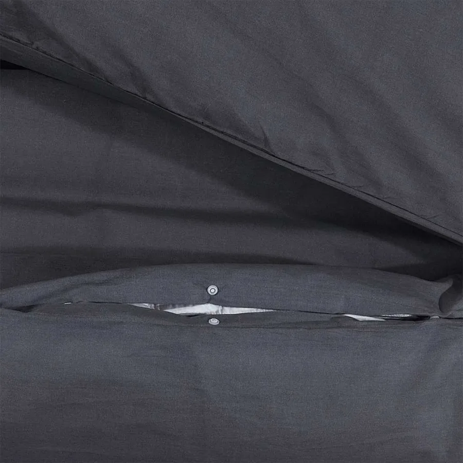 Ensemble de housse de couette Noir 200x220 cm Coton - 4