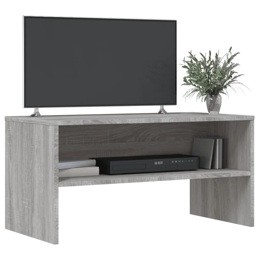 Meuble TV sonoma gris 80x40x40 cm bois d'ingénierie - 3