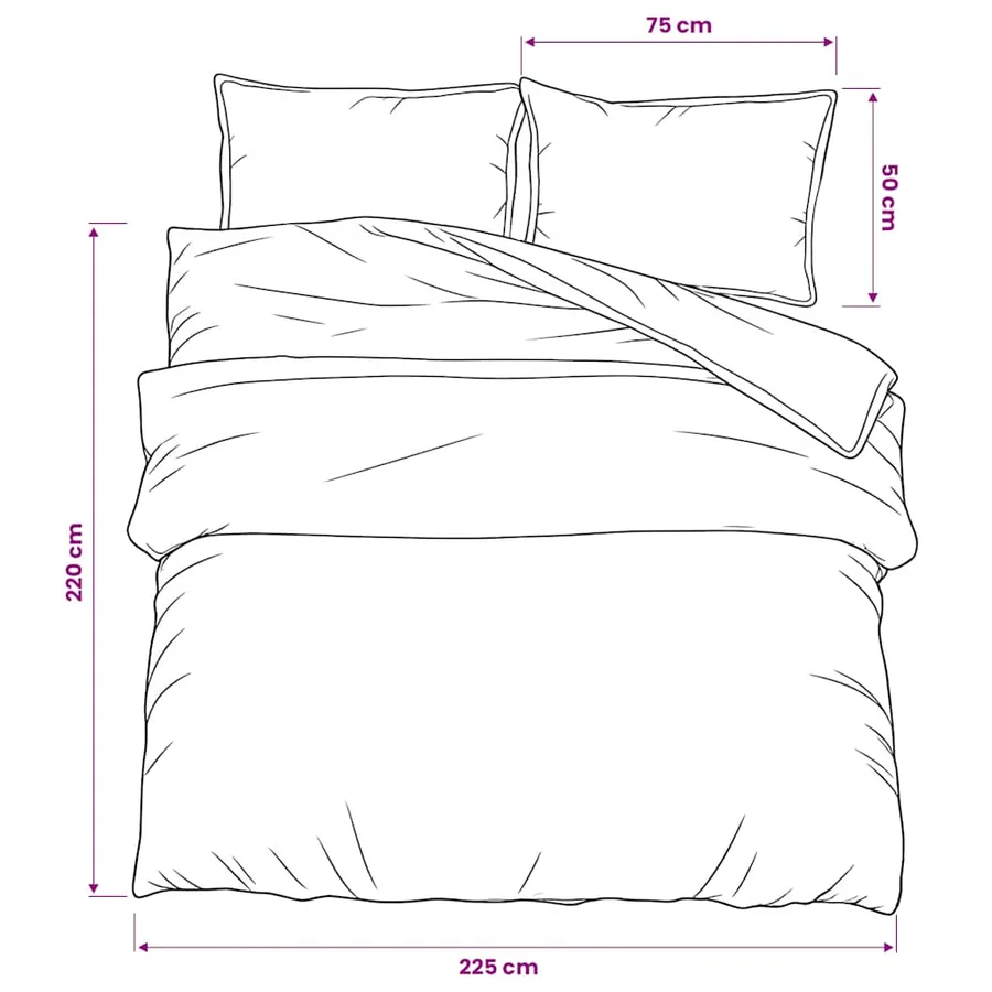 Ensemble de housse de couette noir et blanc 225x220 cm Coton - 6