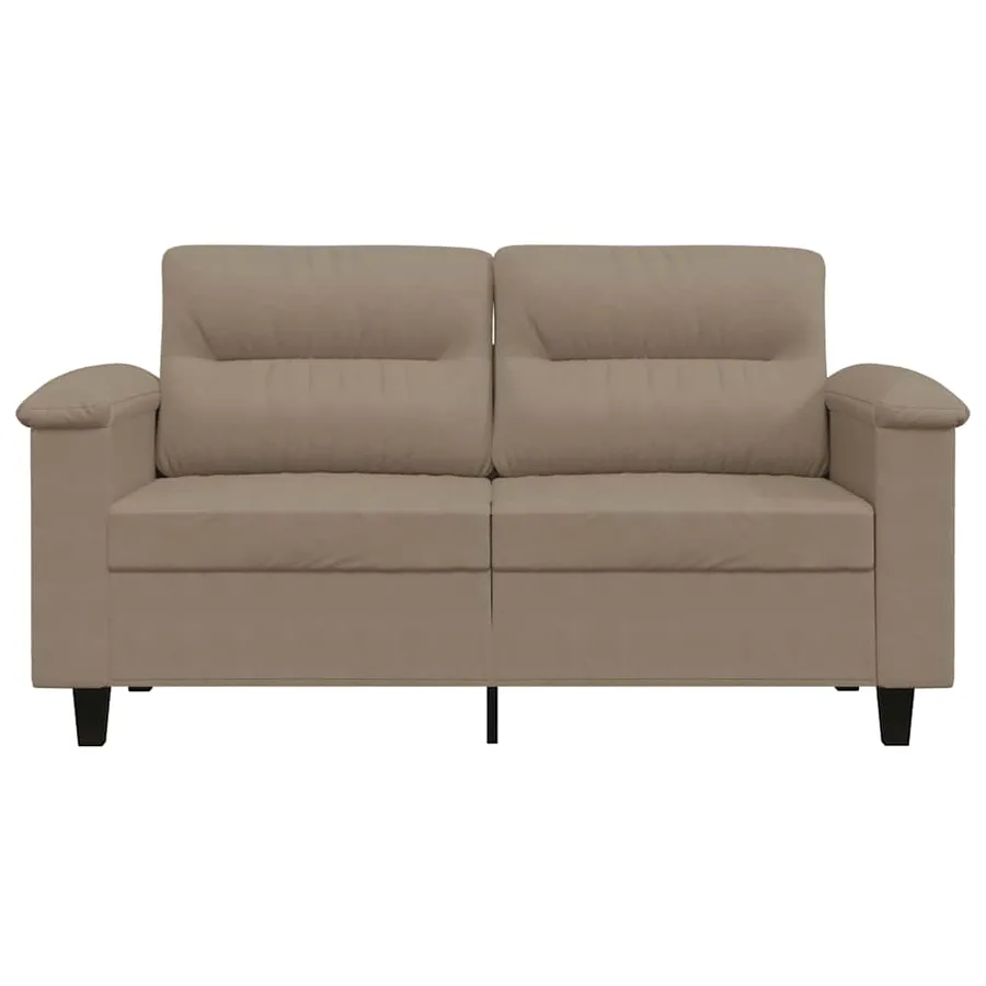 Canapé à 2 places Taupe 120 cm Tissu microfibre - 4