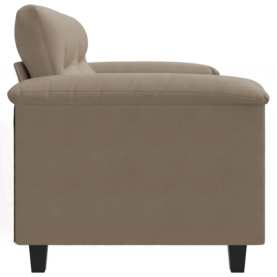 Canapé à 2 places Taupe 120 cm Tissu microfibre - 5