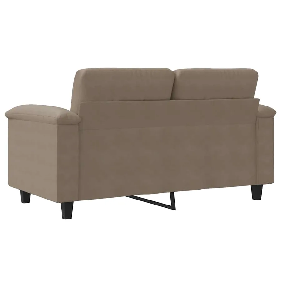 Canapé à 2 places Taupe 120 cm Tissu microfibre - 6