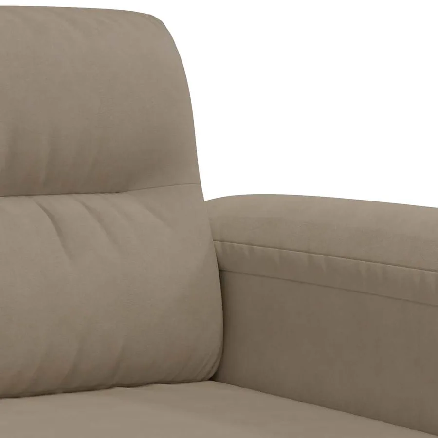 Canapé à 2 places Taupe 120 cm Tissu microfibre - 7