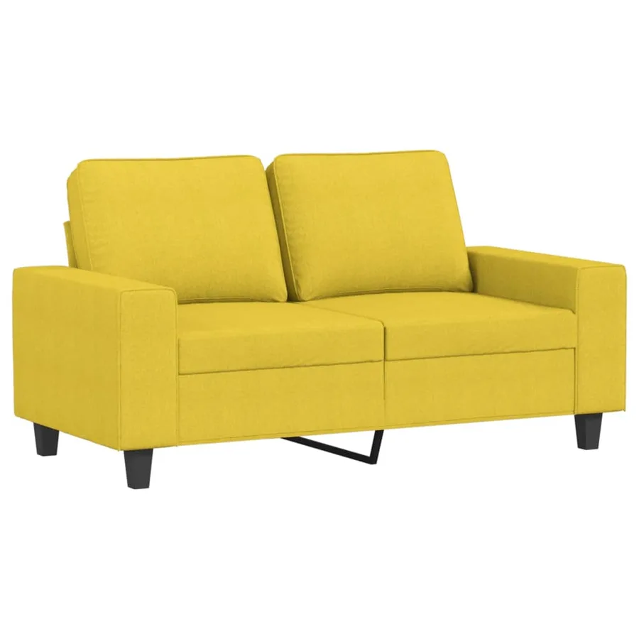 Ensemble de canapés 2 pcs jaune clair tissu - 3