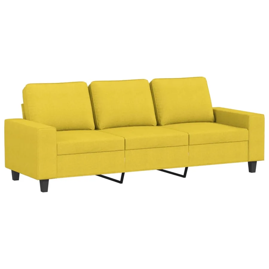Ensemble de canapés 2 pcs jaune clair tissu - 4