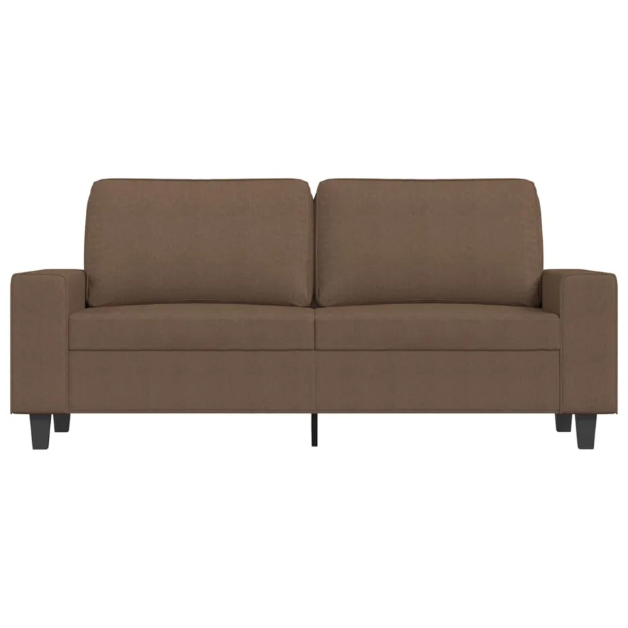 Canapé à 2 places Marron 140 cm Tissu - 3