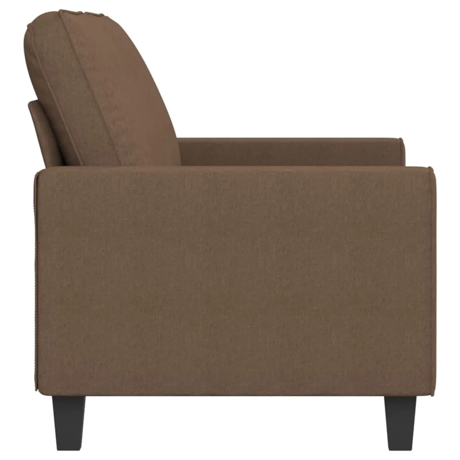 Canapé à 2 places Marron 140 cm Tissu - 4