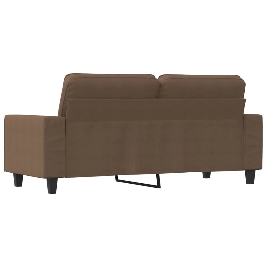 Canapé à 2 places Marron 140 cm Tissu - 5