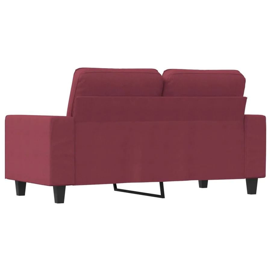 Canapé à 2 places Rouge bordeaux 120 cm Tissu - 5