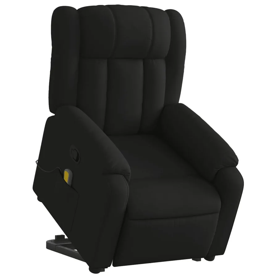 Fauteuil de massage inclinable Noir Tissu - 3