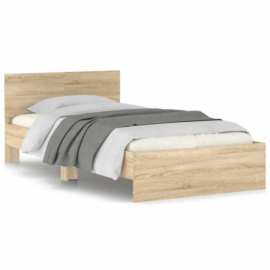 Cadre de lit sans matelas avec tête de lit 100x200 cm - 2