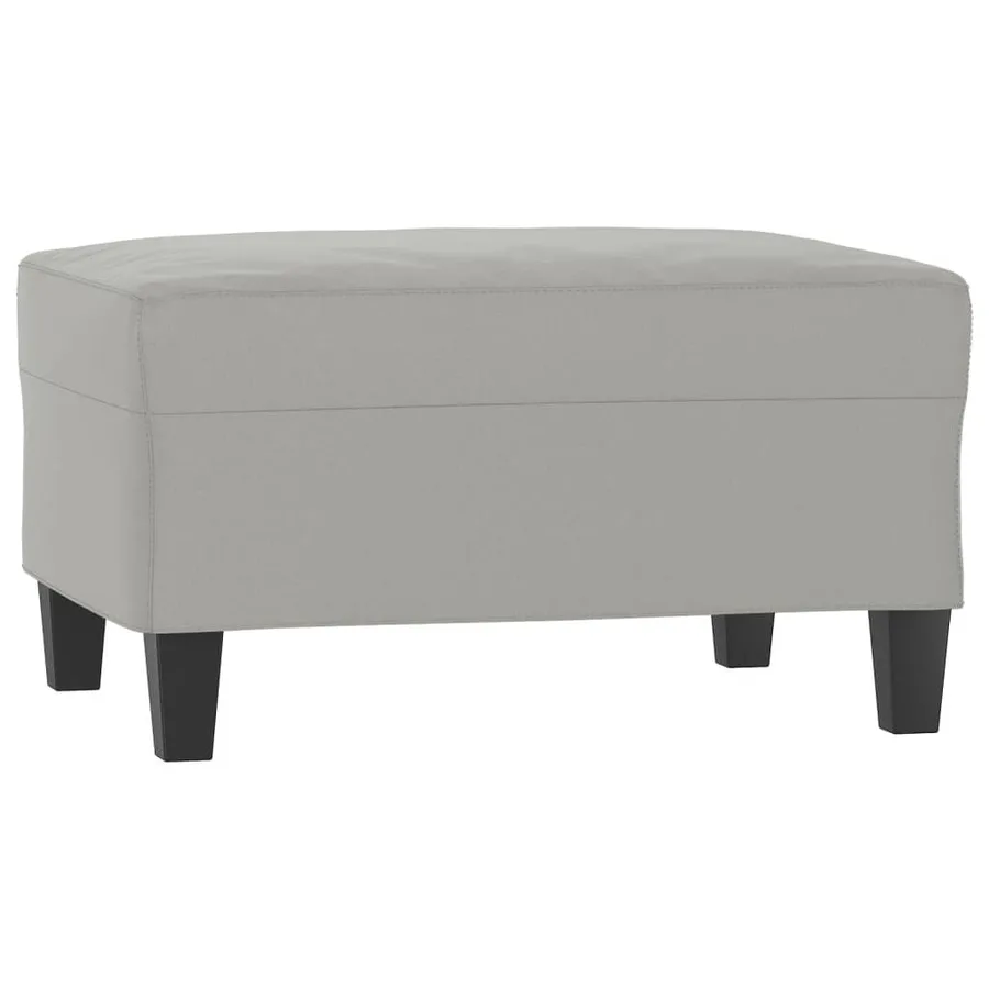 Ensemble de canapés 3 pcs coussins Gris clair Tissu microfibre - 5