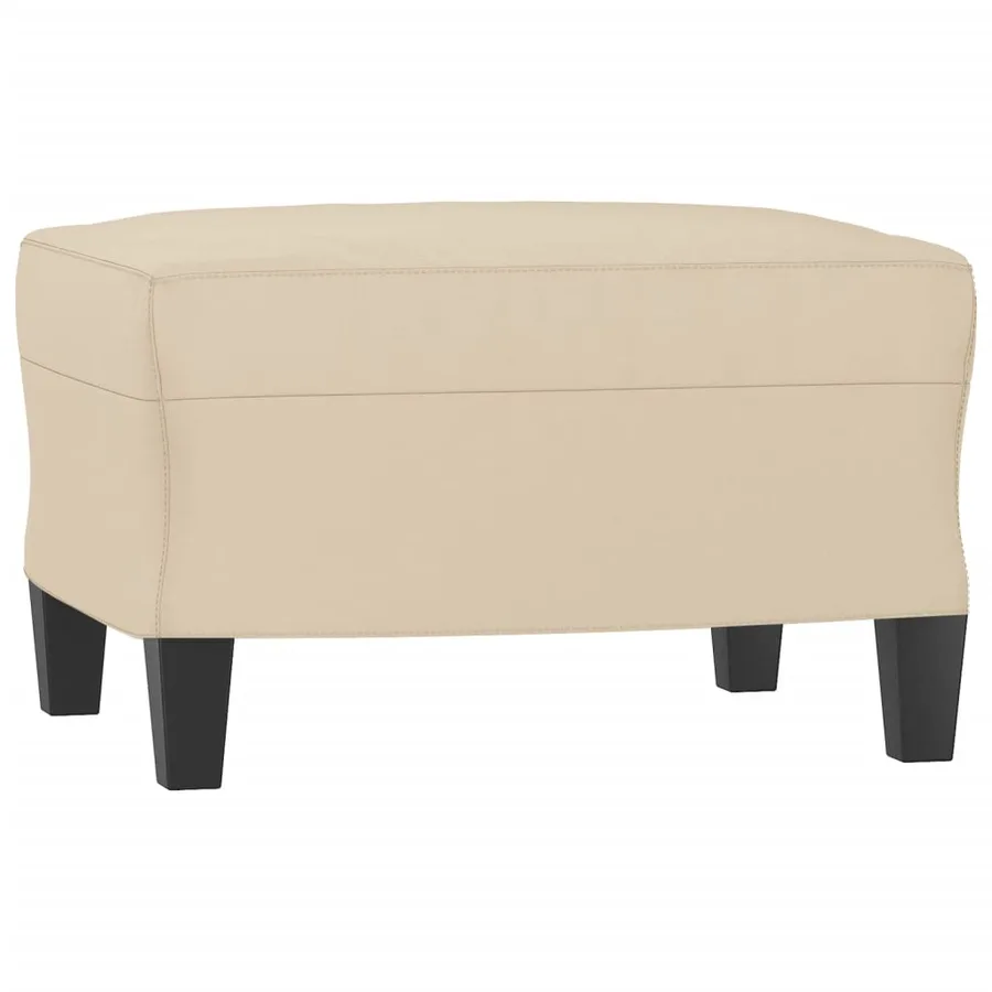 Ensemble de canapés 3 pcs avec coussins Crème Tissu microfibre - 5