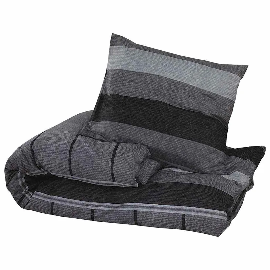 Ensemble de housse de couette gris foncé 260x240 cm Coton - 3