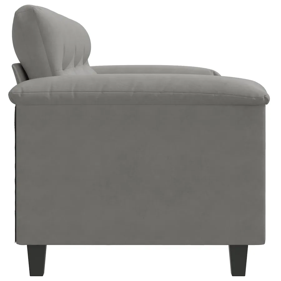 Canapé à 3 places Gris foncé 180 cm Tissu microfibre - 5