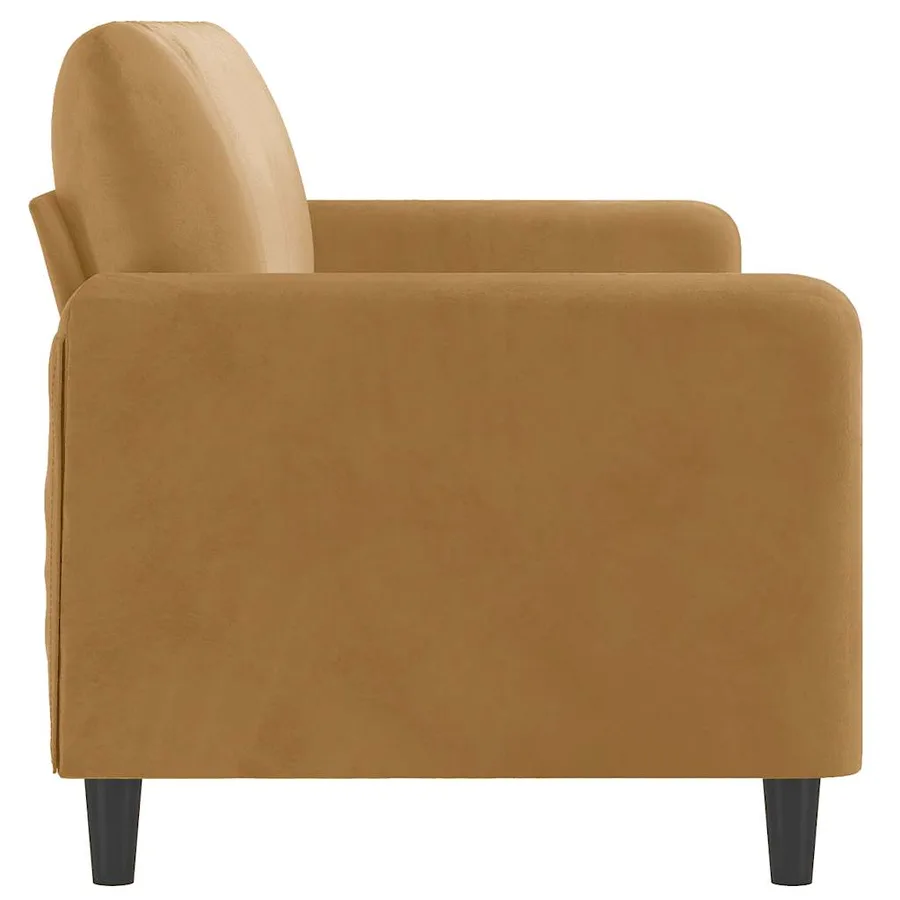 Canapé à 3 places Marron 180 cm Velours - 4