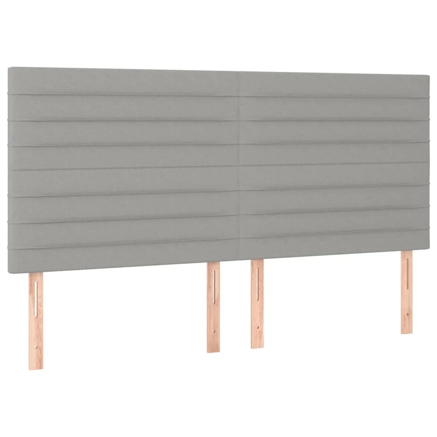 Sommier à lattes de lit matelas et LED Gris clair 160x200 cm - 7