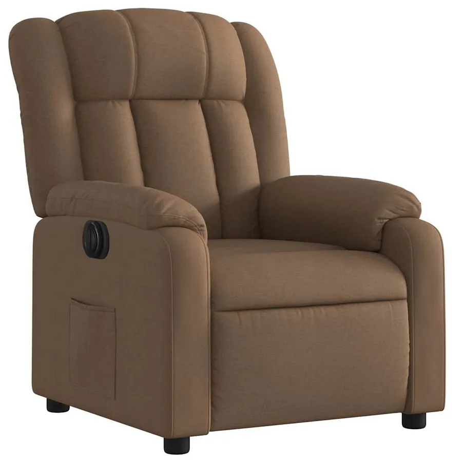 Fauteuil inclinable électrique Marron Tissu - 4