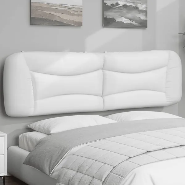 Coussin de tête de lit Hvar blanc 180 cm similicuir