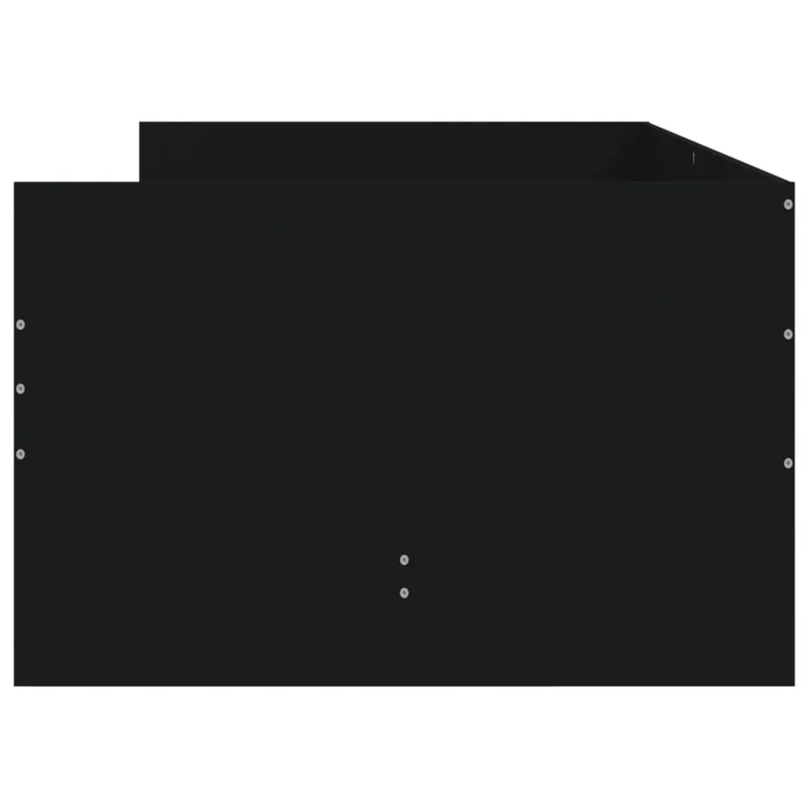Cadre de lit avec tiroirs sans matelas noir 100x200 cm - 7