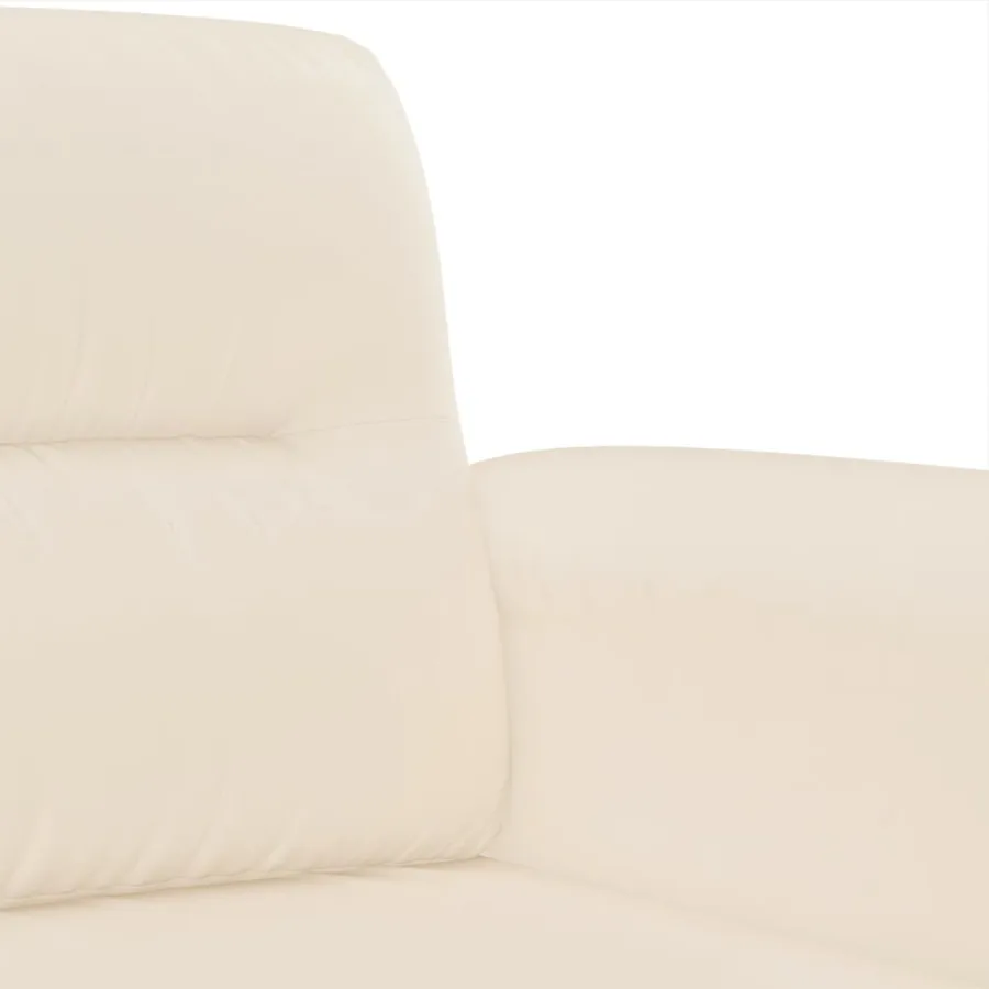 Ensemble de canapés 2 pcs avec coussins beige tissu microfibre - 5