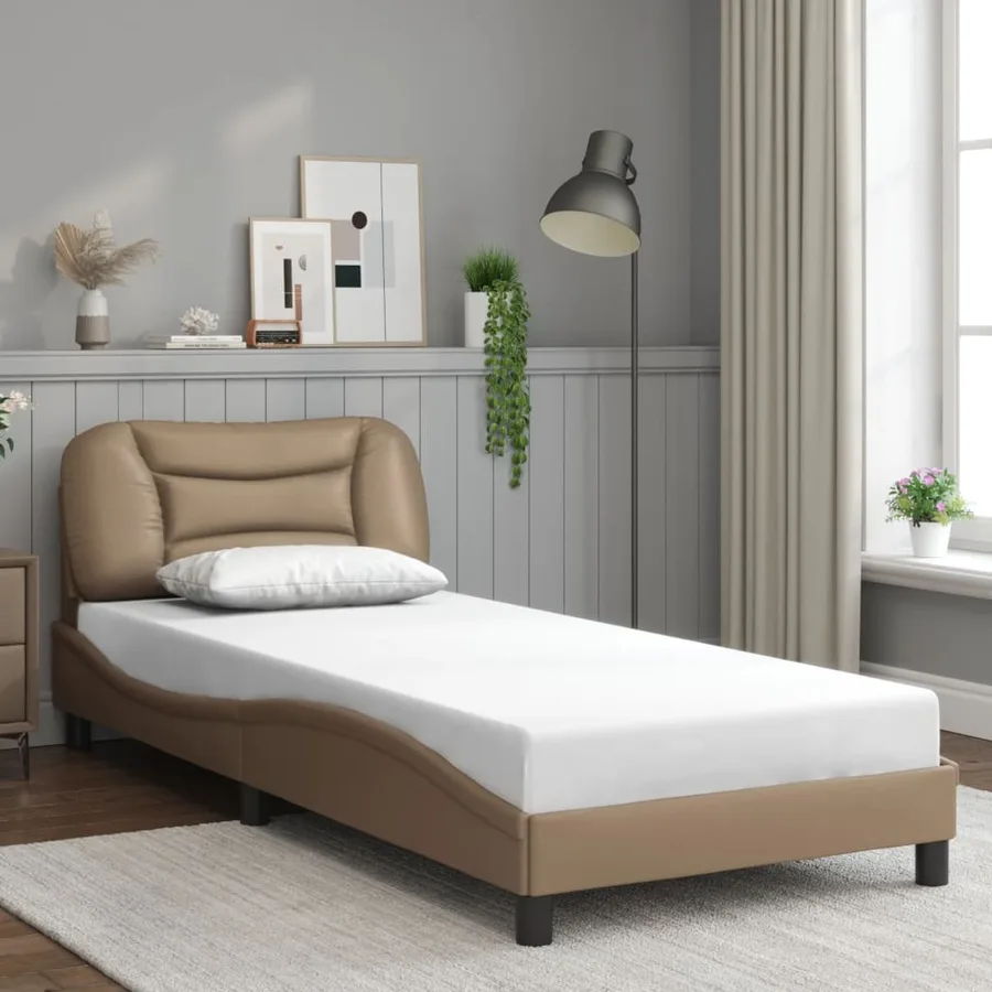 Cadre de lit avec LED sans matelas Hvar cappuccino 90x200 cm - 4