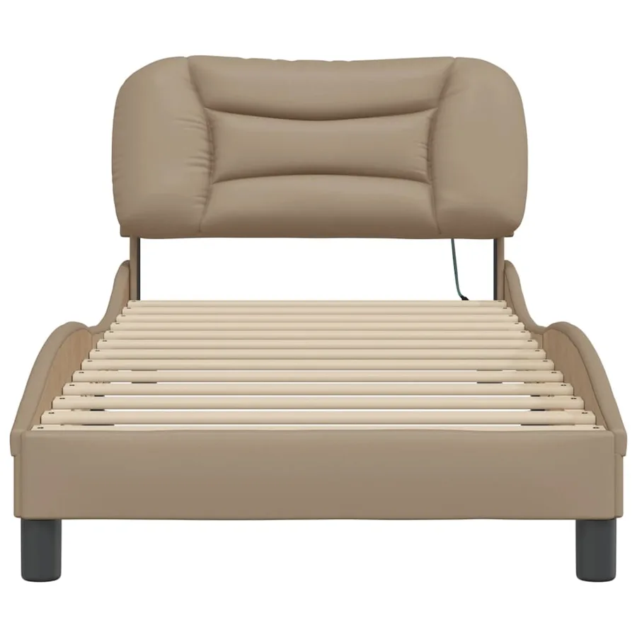 Cadre de lit avec LED sans matelas Hvar cappuccino 90x200 cm - 6