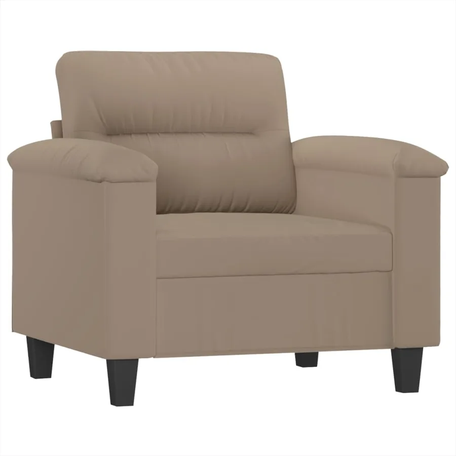 Ensemble de canapés 4 pcs avec coussins Taupe Tissu microfibre - 3