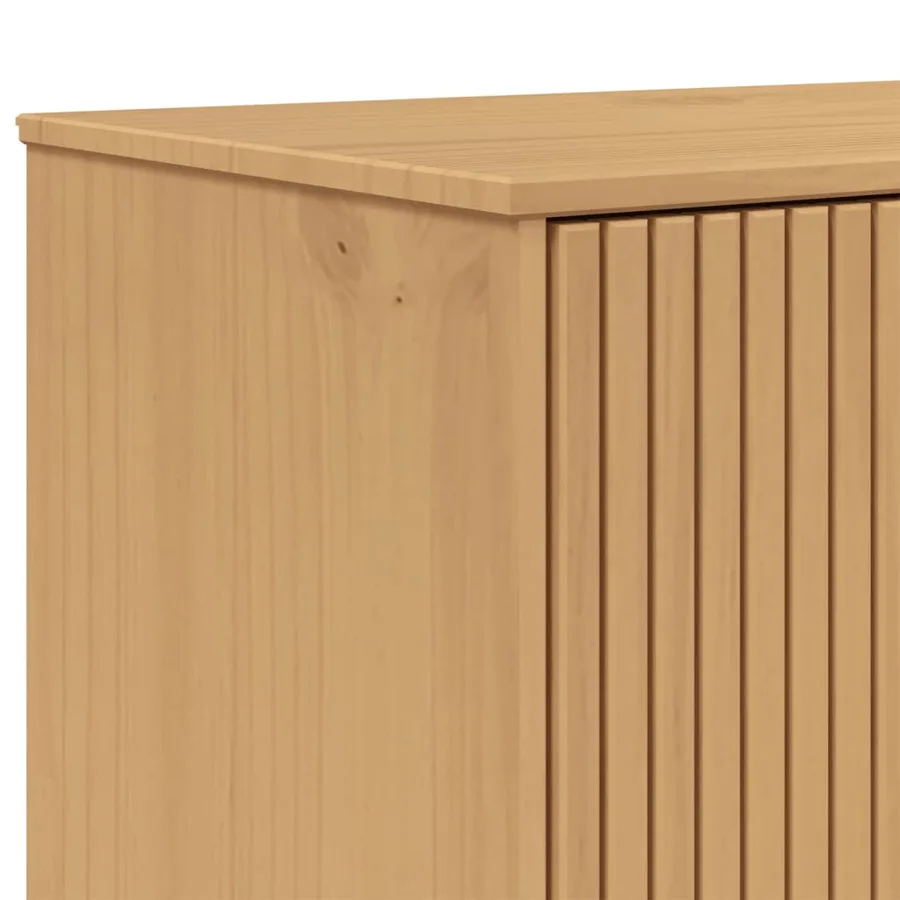 Buffet haut OLDEN marron 85x43x125 cm bois massif de pin - 10