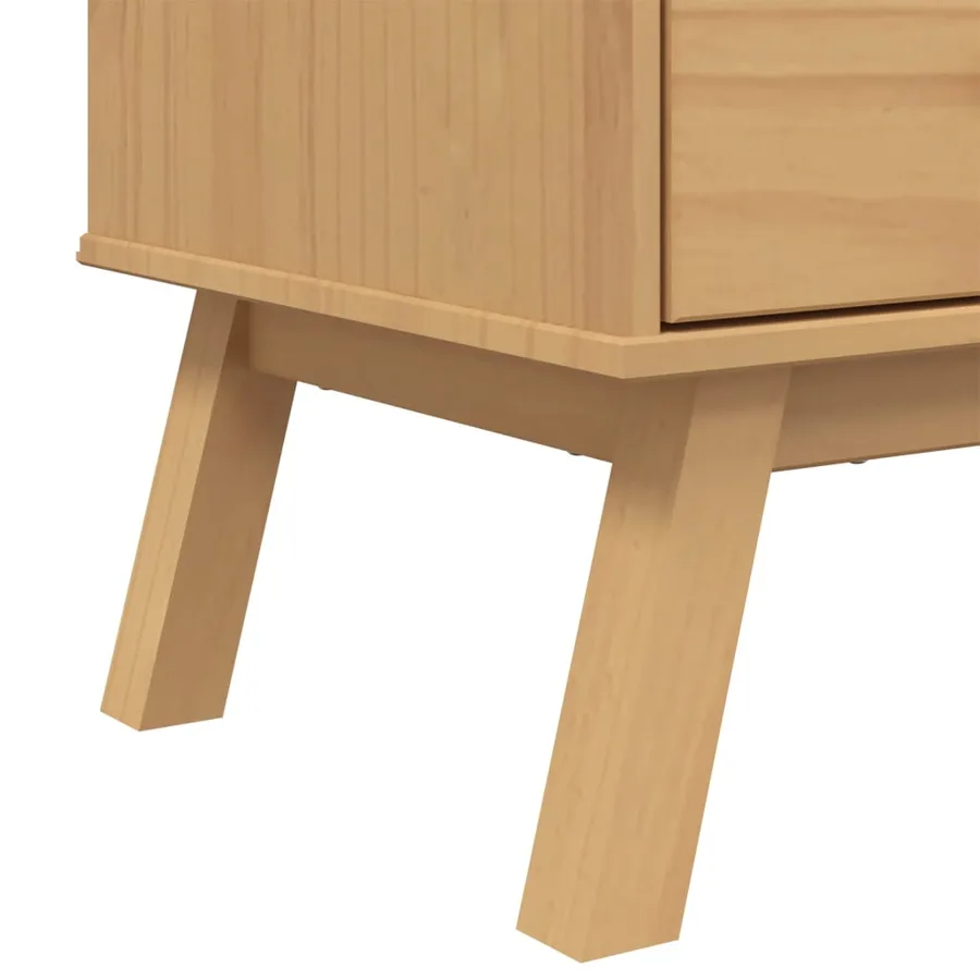 Buffet haut OLDEN marron 85x43x125 cm bois massif de pin - 11