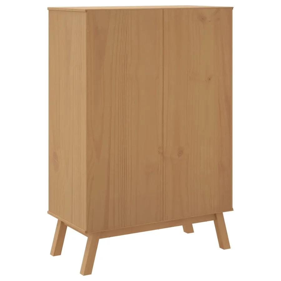 Buffet haut OLDEN marron 85x43x125 cm bois massif de pin - 9