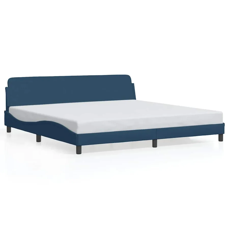 Cadre de lit Dover bleu 200x200 cm tissu - 2