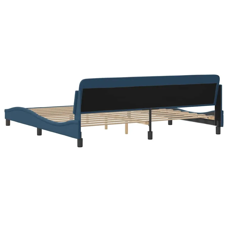 Cadre de lit Dover bleu 200x200 cm tissu - 6