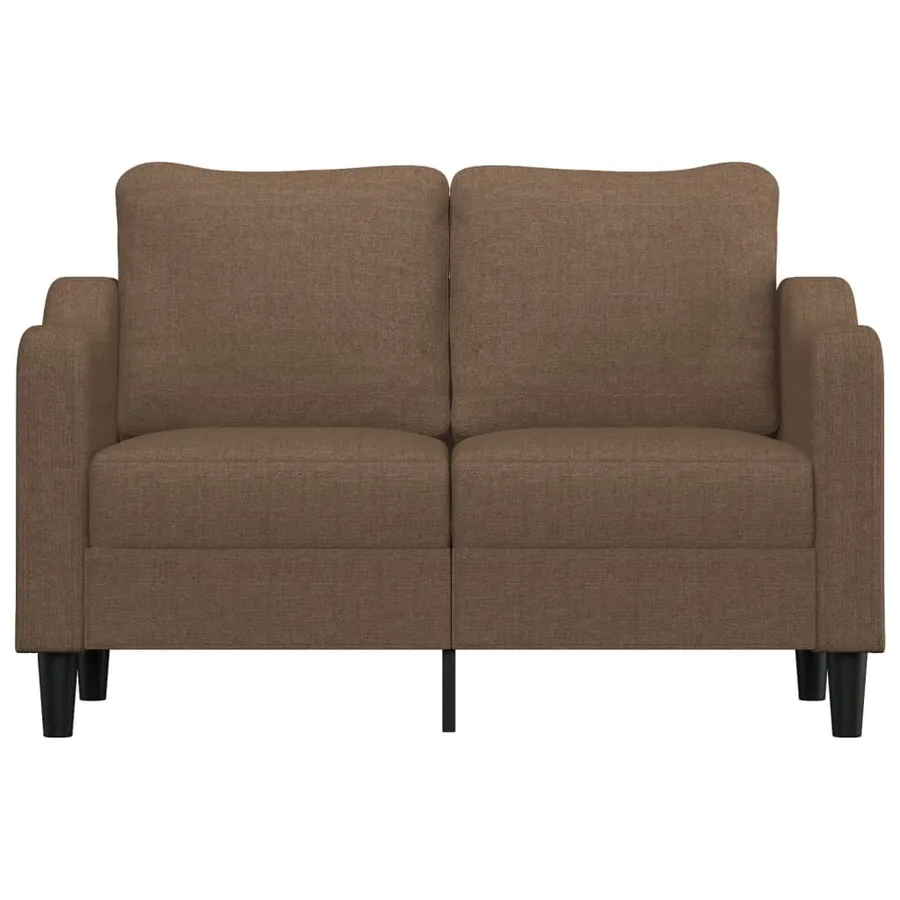 Canapé à 2 places Marron 120 cm Tissu - 3