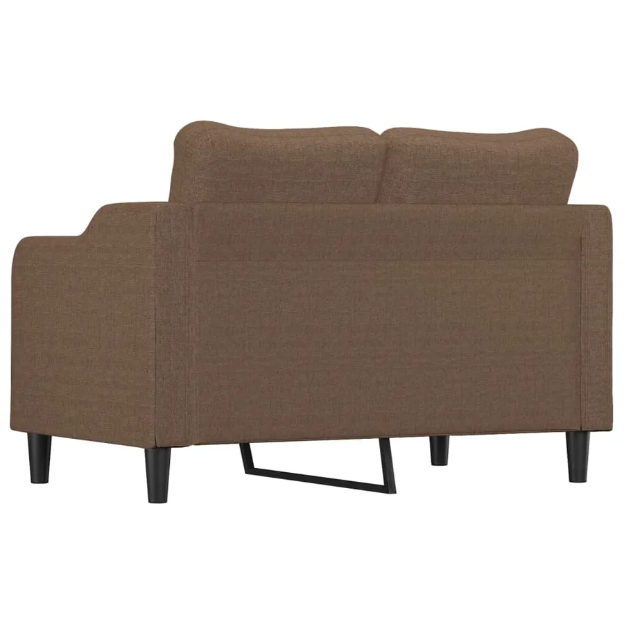 Canapé à 2 places Marron 120 cm Tissu - 5