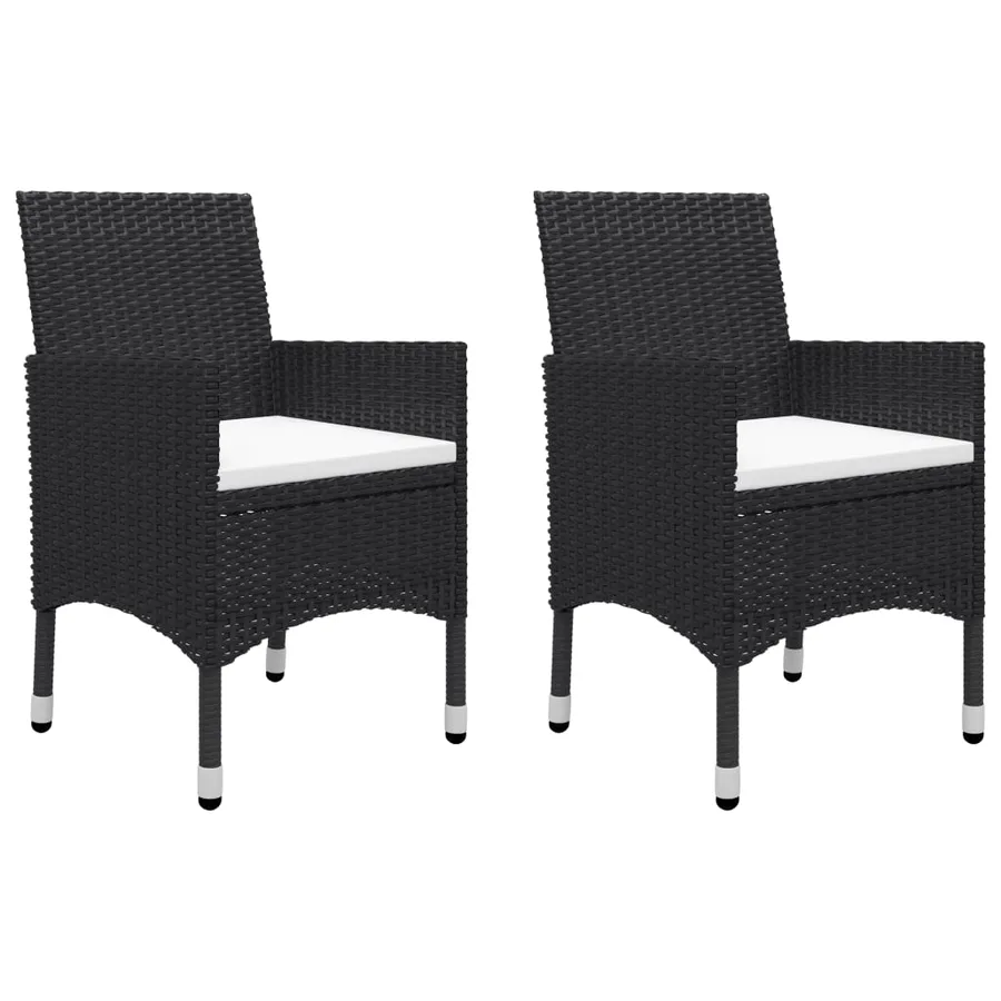 Ensemble à manger de jardin 5 pcs Noir - 15