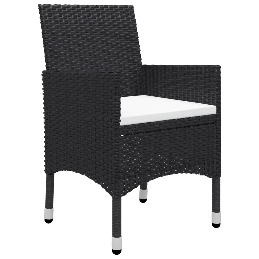 Ensemble à manger de jardin 5 pcs Noir - 4