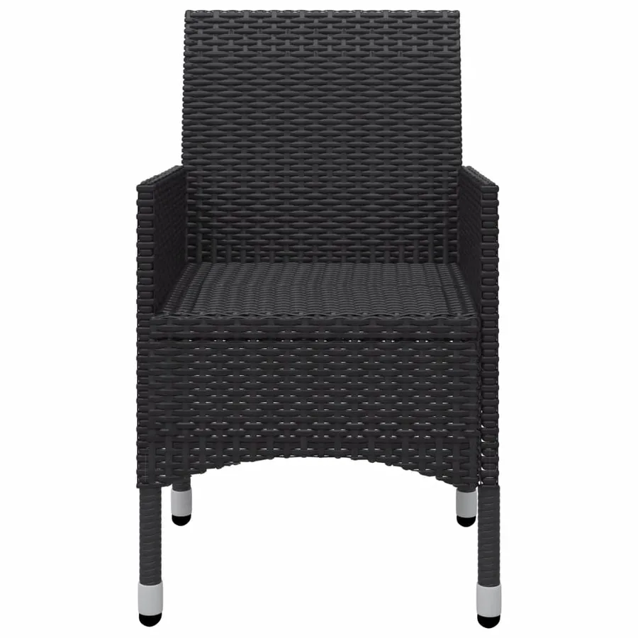 Ensemble à manger de jardin 5 pcs Noir - 8