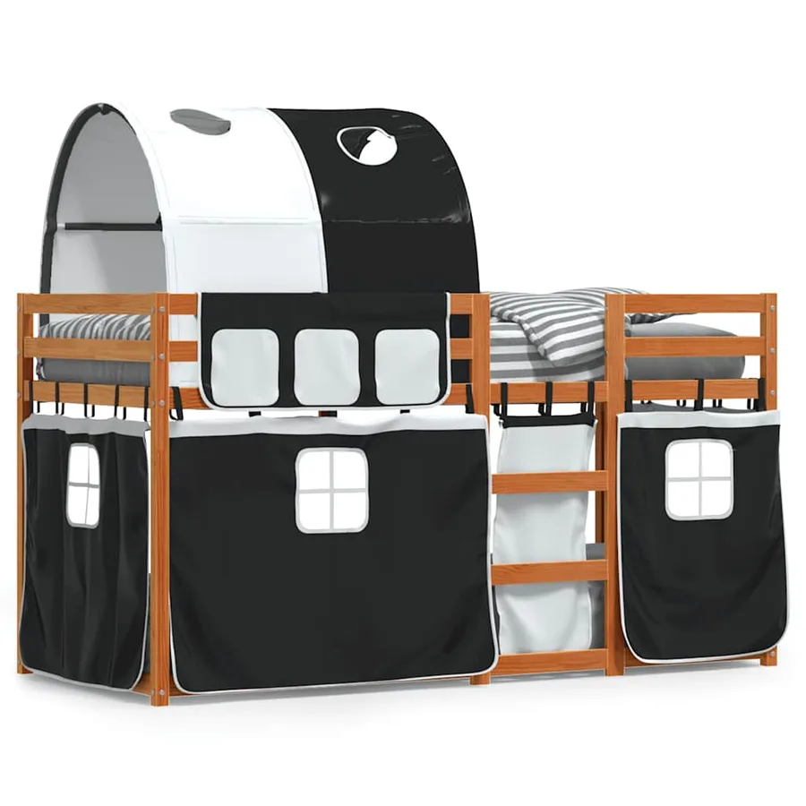 Lit superposé sans matelas 90x200 cm bois de pin massif - 2