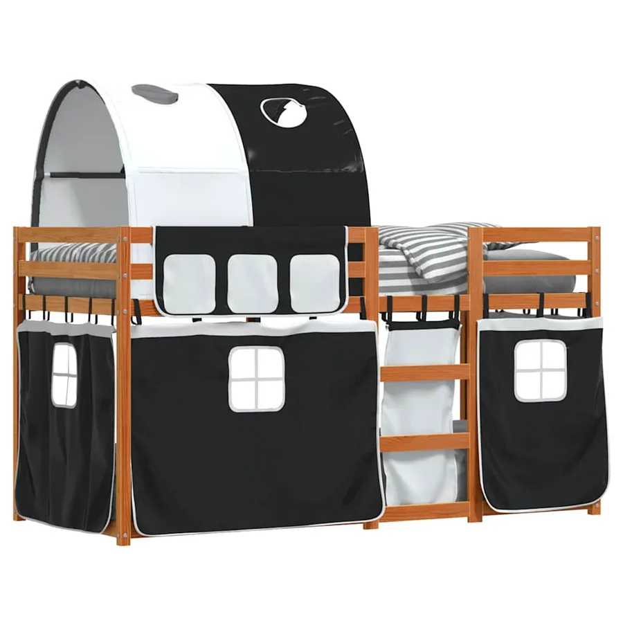Lit superposé sans matelas 90x200 cm bois de pin massif - 4