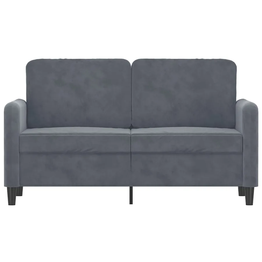 Canapé à 2 places Gris foncé 120 cm Velours - 3