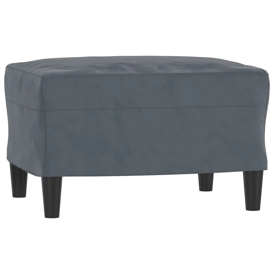 Ensemble de canapés 3 pcs avec coussins gris foncé velours - 5