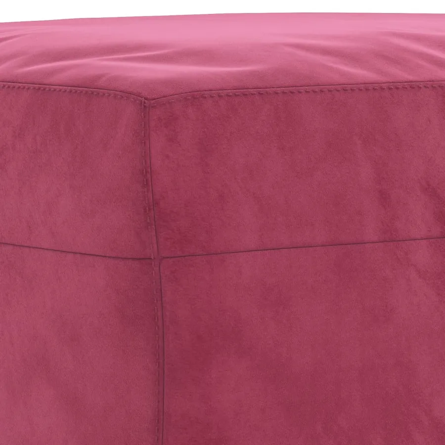 Ensemble de canapés 3 pcs rouge bordeaux velours - 7