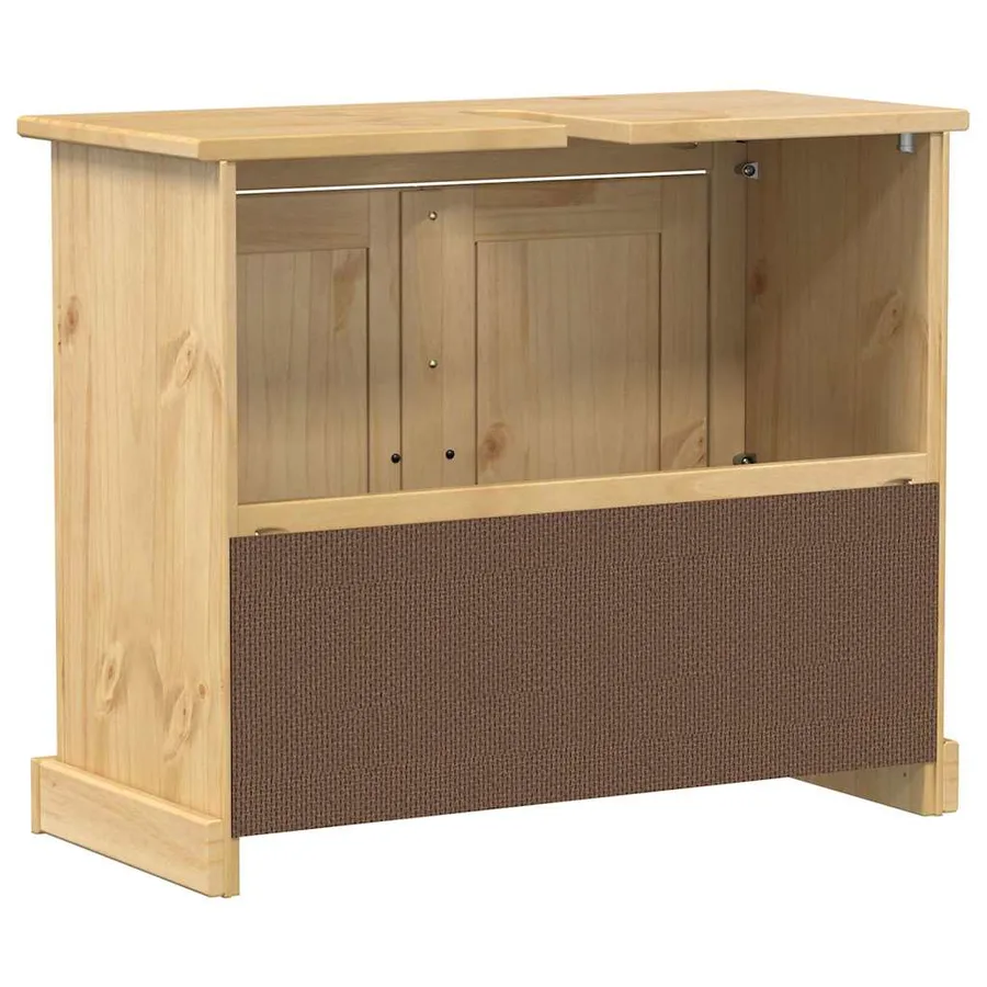 Armoire lavabo de salle de bain Corona bois de pin massif - 6